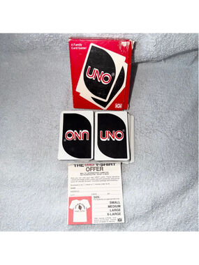 Vintage 1979 UNO Playing Cards Original Box w/Printed Instructions Complete